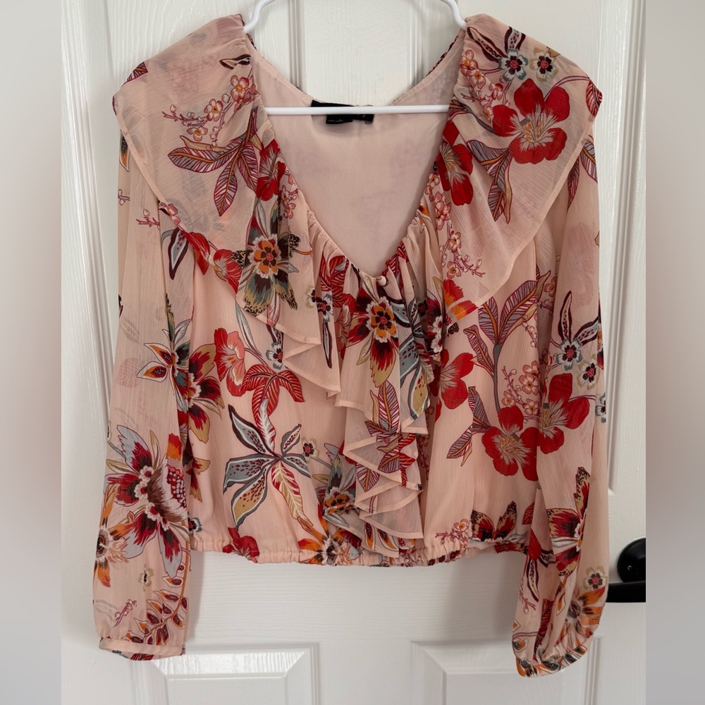 Sanctuary Floral Blouse - Pink and Red